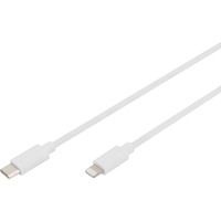 Digitus Cable de datos/carga USB 2.0 USB-C > Lightning, certificado MFI blanco