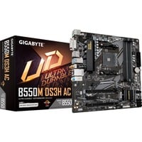 GIGABYTE B550M DS3H AC Placa base - Procesadores AMD Ryzen 5000, VRM de 5+3 fases, hasta 4733 MHz DDR4, 1xPCIe 4.0 + 1xPCIe 3.0 M.2, Wi-Fi 5, LAN 1GbE, USB 3.2 Gen 1 VRM de 5+3 fases, hasta 4733 MHz DDR4, 1xPCIe 4.0 + 1xPCIe 3.0 M.2, Wi-Fi 5, LAN 1GbE, USB 3.2 Gen 1, AMD, Zócalo AM4, AMD Ryzen 3000 Series, AMD Ryzen 4000 Series, AMD Ryzen 5000 Series, Zócalo AM4, DDR4-SDRAM, 128 GB