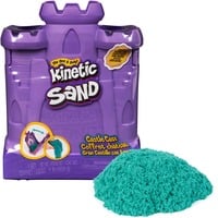 Spin Master Kinetic Sand, Castle Case con 453 g de arena para jugar turquesa, espacio de juegos multiusos y recipiente de almacenaje, juguetes sensoriales para niños a partir de 3 años, Juego de arena Kinetic Sand , Castle Case con 453 g de arena para jugar turquesa, espacio de juegos multiusos y recipiente de almacenaje, juguetes sensoriales para niños a partir de 3 años, Arena kinética infantil, 3 año(s), Verde azulado