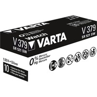 Varta SR521 SW/SR63 SW/V379 1BL Batería de un solo uso Óxido de plata plateado, Batería de un solo uso, SR63, Óxido de plata, 1,55 V, 1 pieza(s), 14 mAh