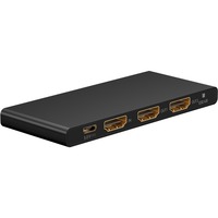 goobay Divisor HDMI 1 a 2 (4K @ 60Hz), Splitter HDMI negro
