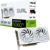 ASUS GeForce RTX 5060 Ti DUAL OC 8GB WHITE, Tarjeta gráfica blanco