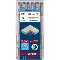 Bosch Expert Broca para martillo SDS plus-7X, Taladro Martillo perforador, Hammer drill bit, 5 mm, 115 mm, Concreto, Piedra, 5 cm