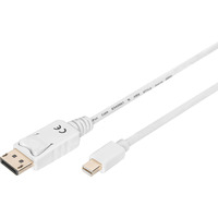 Digitus Cable de conexión mini-DisplayPort > DisplayPort, Full HD 1080p blanco