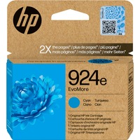 HP Cartucho de Tinta Original EvoMore 924e cian Alto rendimiento (XL), Cian, 1 pieza(s), 800 páginas, Pack individual