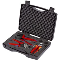 KNIPEX Maletín de herramientas para fotovoltaica, 3 piezas, Kit de herramientas negro