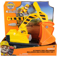 Spin Master Equipo Rubble, excavadora definitiva de Rubble, vehículo de juguete con figura de acción, juguetes de La patrulla canina para niños y niñas a partir de 3 años Rubble & Crew Equipo Rubble, excavadora definitiva de Rubble, vehículo de juguete con figura de acción, juguetes de La patrulla canina para niños y niñas a partir de 3 años, Buldócer, 3 año(s), Plástico, Multicolor