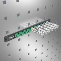 Wera Barra magnética para dados C Deep 1 Juego de dados para llave de vaso 1/2", Llave de tubo negro/Verde