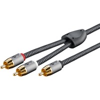 goobay Cable Y Cinch Plus negro/Plateado