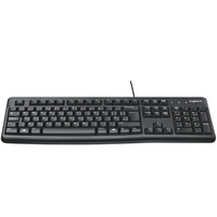 Logitech K120 Teclados negro, Completo (100%), Alámbrico, USB, QWERTZ, Negro