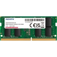 ADATA AD4S320016G22-DTGN módulo de memoria 32 GB 2 x 16 GB DDR4 260-pin SO-DIMM, Memoria RAM verde, 32 GB, 2 x 16 GB, DDR4, 3200 MHz, 260-pin SO-DIMM
