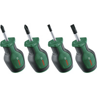 Bosch Juego de destornilladores cortos, 4 piezas verde/Negro
