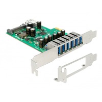 DeLOCK Tarjeta PCI Express x1 con 6 x USB externos + 1 x USB interno 5, Controlador USB 