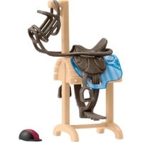 Schleich HORSE CLUB 42613 accesorio para figuras de juguete para niños Soporte para silla de montar, Muñecos Soporte para silla de montar, 5 año(s), Negro, Marrón