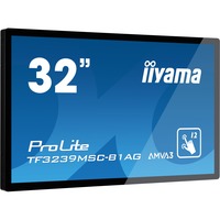 iiyama ProLite TF3239MSC-B1AG pantalla para PC 80 cm (31.5") 1920 x 1080 Pixeles Full HD LED Pantalla táctil Multi-usuario Negro, Pantalla de gran formato negro, 80 cm (31.5"), 1920 x 1080 Pixeles, Full HD, LED, 8 ms, Negro