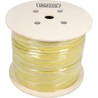 Digitus Cable de instalación de par trenzado S/FTP CAT 7A, AWG 22/1, FRNC-C; LSZH-3 amarillo, AWG 22/1, FRNC-C; LSZH-3, 1000 m, Cat7a, S/FTP (S-STP)
