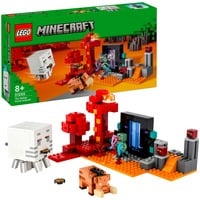 LEGO Minecraft La Emboscada en el Portal del Nether, Juegos de construcción Juego de construcción, 8 año(s), Plástico, 352 pieza(s), 559 g
