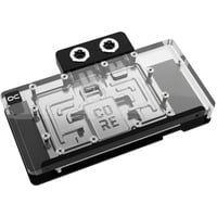 Alphacool Core RX 9070 XT Hellhound + Pure, Refrigeración por agua transparente/Cromado