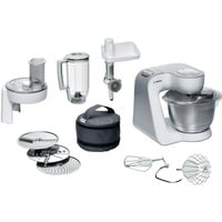 Bosch MUM58231 robot de cocina 1000 W 3,9 L Blanco blanco/Plateado, 3,9 L, Blanco, 3 discos, Acero inoxidable, Plástico, Acero inoxidable, 1000 W
