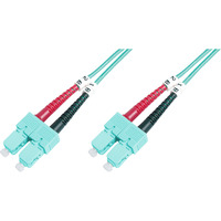 Digitus Cable de parche LWL, dúplex, conector SC > SC, multimodo OM3 turquesa