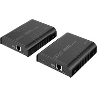 Digitus Set Extensor HDMI KVM IP, Switch KVM negro