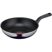Tefal Resist D52619 Sartén para wok/sofrito Alrededor, Pan negro, Alrededor, Sartén para wok/sofrito, Negro, Titanio, 175 °C, Aluminio