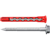 fischer Taco de vástago largo HybridPower 10x90 FUS, Pasador rojo/Gris