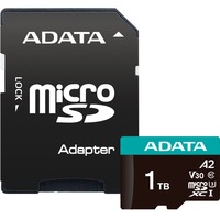 ADATA AUSDX1TUI3V30SA2-RA1 memoria flash 1 TB MicroSDXC UHS-I Clase 10, Tarjeta de memoria 1 TB, MicroSDXC, Clase 10, UHS-I, 100 MB/s, 85 MB/s