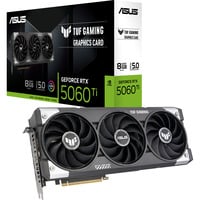 ASUS TUF Gaming TUF-RTX5060TI-8G-GAMING NVIDIA GeForce RTX 5060 Ti 8 GB GDDR7, Tarjeta gráfica GeForce RTX 5060 Ti, 8 GB, GDDR7, 128 bit, 7680 x 4320 Pixeles, PCI Express 5.0