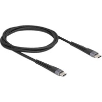 DeLOCK Cable USB 2.0, conector USB-C > conector USB-C con protección contra dobleces prolongada negro