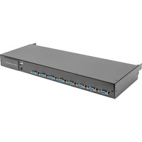 Digitus Conmutador KVM modular de 8 puertos, Switch KVM negro
