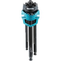 Makita Juego de llaves Allen 9 piezas, Destornillador azul/Negro