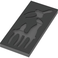 Wera 9880 Inserto de espuma para juego de alicates KNIPEX 1, vacío, Depósito negro/Gris
