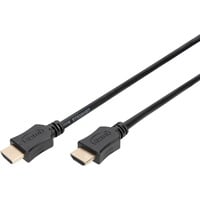 Digitus Cable HDMI de alta velocidad con Ethernet, tipo A negro