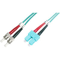 Digitus Cable de parche LWL, dúplex, conector ST > SC, multimodo OM3 turquesa
