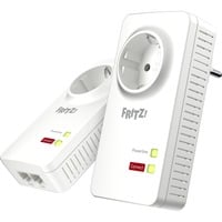 FRITZ! FRITZ!Powerline 1220 Set, PowerLAN Powerline 1220 Set, 1200 Mbit/s, Tipo F, Gigabit Ethernet, 10,100,1000 Mbit/s, 3 W, 1 W