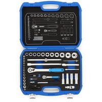 GEDORE juego de llaves de vaso 19 BMC 20, 1/4" + 1/2", Kit de herramientas negro/Azul