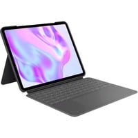 Logitech Combo Touch QWERTZ Alemán Smart Connector Grafito, Teclado grafito, QWERTZ, Alemán, Trackpad, 1,9 cm, 1 mm, Apple