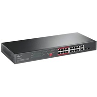 TP-Link TL-SL1218MP switch No administrado Fast Ethernet (10/100) Energía sobre Ethernet (PoE) Negro, Interruptor/Conmutador negro, No administrado, Fast Ethernet (10/100), Energía sobre Ethernet (PoE), Montaje en rack