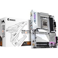 GIGABYTE B650E AORUS ELITE X AX ICE Placa base - AMD Ryzen serie 9000, VRM de 12+2+2 fases, hasta 8000 MHz DDR5 (OC), 1xPCIe 5.0 + 2xPCIe 4.0 M.2, LAN 2,5 GbE, WIFI 6E, USB 3.2 Gen 2 blanco/Plateado, VRM de 12+2+2 fases, hasta 8000 MHz DDR5 (OC), 1xPCIe 5.0 + 2xPCIe 4.0 M.2, LAN 2,5 GbE, WIFI 6E, USB 3.2 Gen 2, AMD, Zócalo AM5, AMD Ryzen 7000 Series, AMD Ryzen 8000 Series, AMD Ryzen 9000 Series, Zócalo AM5, DDR5-SDRAM, 256 GB