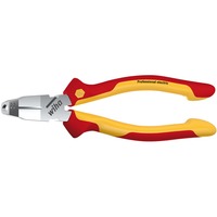 Wiha Pinza de instalación TriCut Professional eléctrica, Alicates pelacables rojo/Amarillo