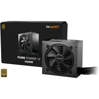 be quiet! PURE POWER 12 1000W unidad de fuente de alimentación 20+4 pin ATX ATX Negro, Fuente de alimentación de PC negro, 1000 W, 110 - 240 V, 1050 W, 50/60 Hz, 12 A, 6 A