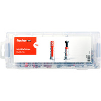 fischer Mini FixTainer DuoLine, Pasador gris claro/Rojo