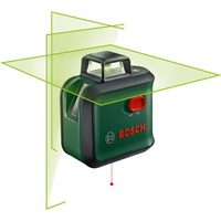 Bosch Advanced Level 360 Set Nivel de línea 24 m 500-540 nm (< 10mW), Láser de líneas cruzadas verde/Negro, 24 m, 0,4 mm/m, 4°, 4 s, Horizontal/Vertical, Rojo