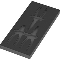 Wera Inserto de espuma para juego de alicates KNIPEX VDE 1, vacío, Depósito negro/Gris