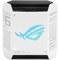 ASUS ROG Rapture GT6 Tribanda (2,4 GHz/5 GHz/5 GHz) Wi-Fi 6 (802.11ax) Blanco 4 Interno, Router blanco, Blanco, Interno, Enrutador de malla, Poder, 538,8 m², Tribanda (2,4 GHz/5 GHz/5 GHz)