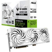 ASUS TUF Gaming TUF-RTX5070TI-O16G-BTF-WHITE NVIDIA GeForce RTX 5070 Ti 16 GB GDDR7, Tarjeta gráfica GeForce RTX 5070 Ti, 16 GB, GDDR7, 256 bit, 7680 x 4320 Pixeles, PCI Express 5.0