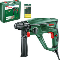 Bosch Martillo perforador PBH 2100 RE + juego de accesorios de 4 piezas verde/Negro