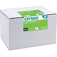 Dymo LW etiquetas auténticas de envío/tarjetas de identificación grandes | 54 mm × 101 mm | 12 rollos de 220 etiquetas autoadhesivas (2640 unidades) | para etiquetadoras LabelWriter Blanco, Etiqueta para impresora autoadhesiva, Papel, Permanente, Rectángulo, LabelWriter