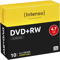 Intenso DVD+RW 4.7GB, 4x 4,7 GB 10 pieza(s), DVDs vírgenes 4x, 4,7 GB, DVD+RW, 120 mm, 10 pieza(s), Caja de cd